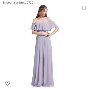 Bridesmaids Chiffon Dress Dusty Lilac